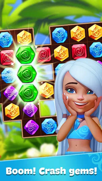 Gemmy Lands: Match 3 Games [MOD: безлимитные монеты и жизни] Screenshot 3