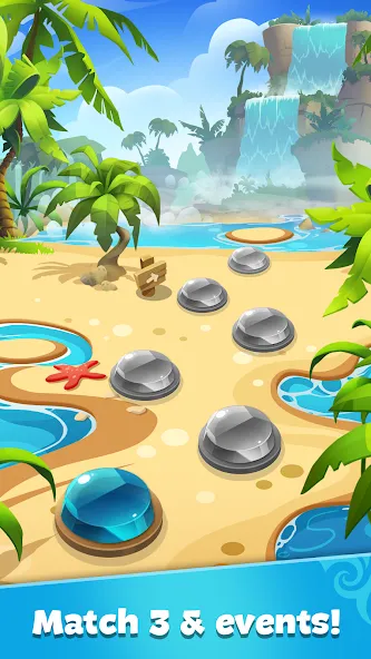 Gemmy Lands: Match 3 Games [MOD: безлимитные монеты и жизни] Screenshot 5