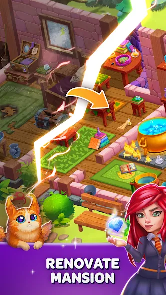 Becharmed - Match 3 Games [MOD: безлимитные жизни и бустеры] Screenshot 1