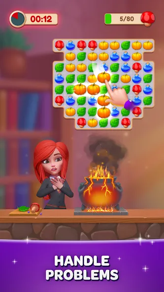 Becharmed - Match 3 Games [MOD: безлимитные жизни и бустеры] Screenshot 2