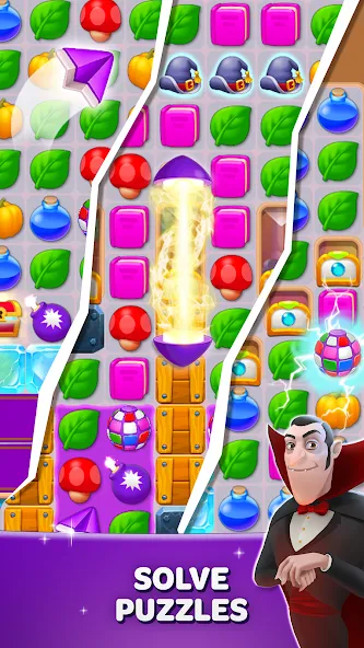 Becharmed - Match 3 Games [MOD: безлимитные жизни и бустеры] Screenshot 4