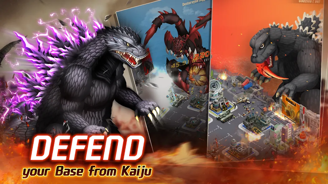Godzilla Defense Force [MOD: безлимитные деньги и усиленная защита] Screenshot 1