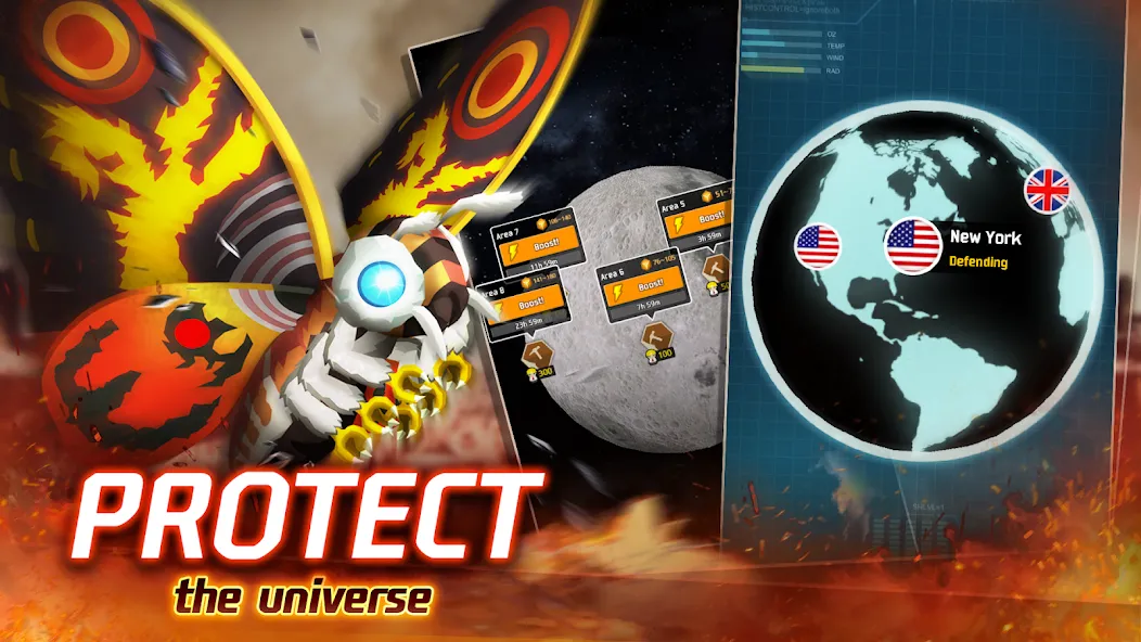 Godzilla Defense Force [MOD: безлимитные деньги и усиленная защита] Screenshot 3