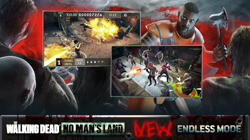 The Walking Dead No Man's Land [MOD: безлимитные ресурсы и мощные персонажи] Screenshot 1