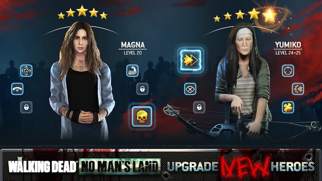 The Walking Dead No Man's Land [MOD: безлимитные ресурсы и мощные персонажи] Screenshot 2