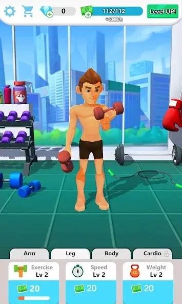 Muscle Tycoon 3D: MMA Boxing [MOD: безлимитные деньги и сила] Screenshot 1