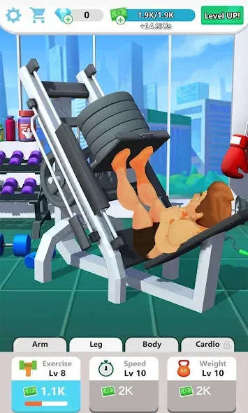 Muscle Tycoon 3D: MMA Boxing [MOD: безлимитные деньги и сила] Screenshot 3