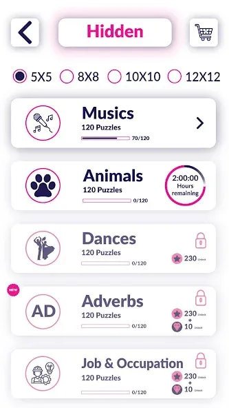 Word Search Puzzle [MOD: безлимитные подсказки и открыты все уровни] Screenshot 4