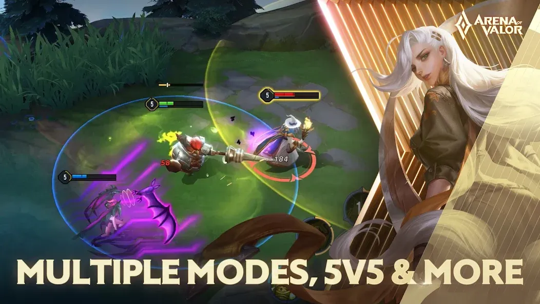 Arena of Valor [MOD: безлимитные ресурсы и усиленные герои] Screenshot 5