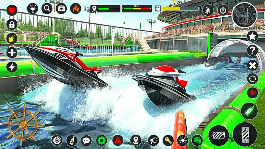 Jetski Boat Racing: Boat Games [MOD: безлимитные деньги и топливо] Screenshot 1