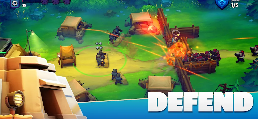GUNS UP! Mobile War Strategy [MOD: безлимитные ресурсы и мощная армия] Screenshot 5