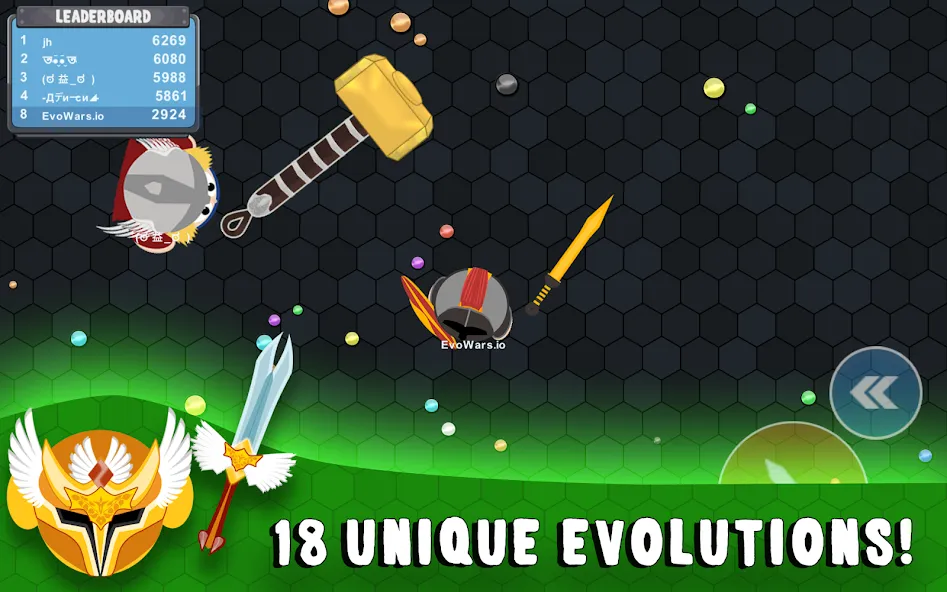 EvoWars.io [MOD: бесконечный рост и усиленные атаки] Screenshot 3