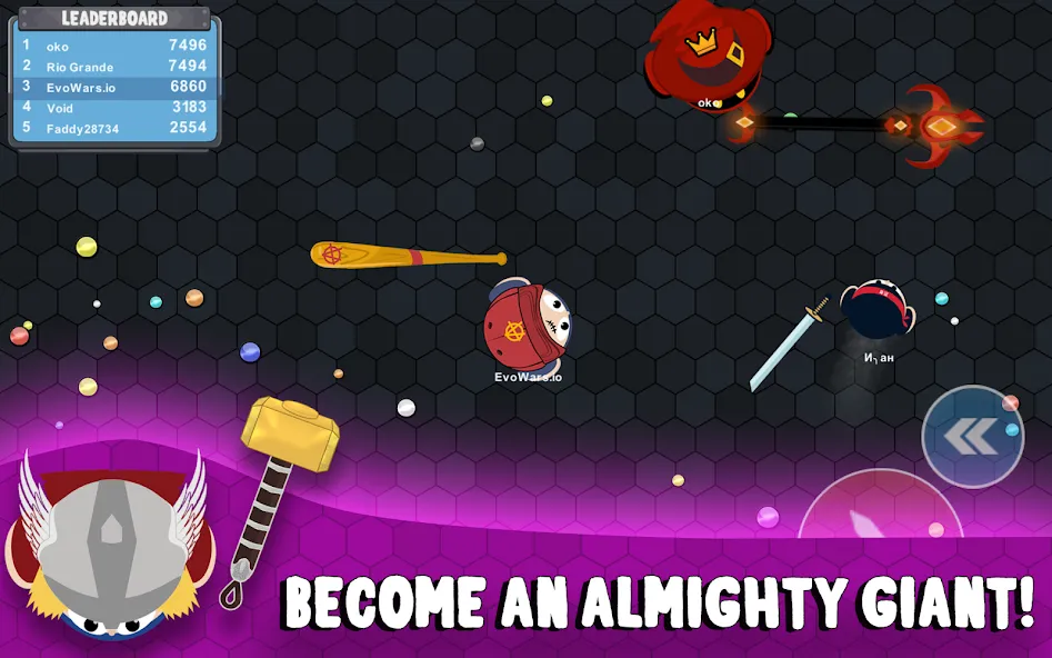 EvoWars.io [MOD: бесконечный рост и усиленные атаки] Screenshot 4