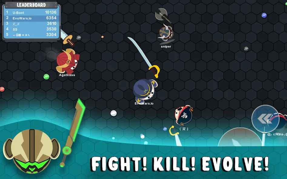 EvoWars.io [MOD: бесконечный рост и усиленные атаки] Screenshot 5