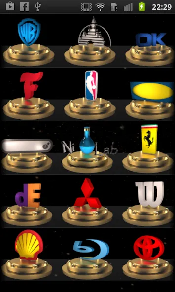 3D Logo Quiz [MOD: открыты все логотипы и уровни] Screenshot 1