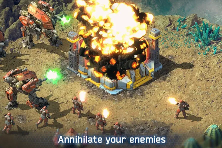 Battle for the Galaxy [MOD: безлимитные ресурсы и мощная армия] Screenshot 3