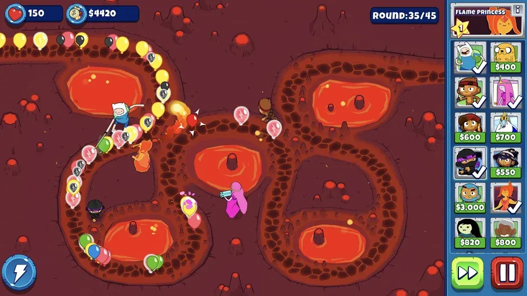 Bloons Adventure Time TD [MOD: безлимитные деньги и персонажи] Screenshot 4