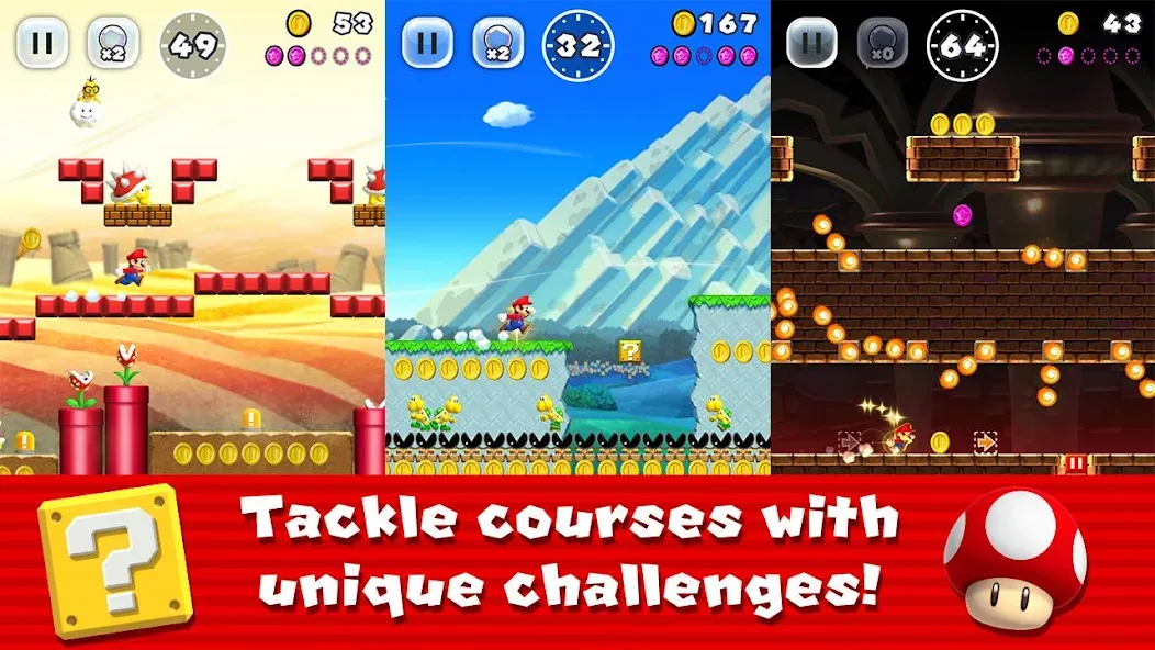 Super Mario Run [MOD: безлимитные монеты и разблокированы уровни] Screenshot 1