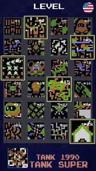 Tank 1990: Battle City Tank [MOD: бесконечные жизни и открыты все уровни] Screenshot 1