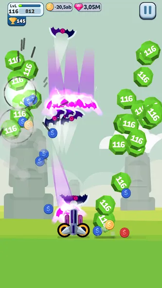 Ball Blast Cannon blitz mania [MOD: безлимитные монеты и усиленная пушка] Screenshot 2