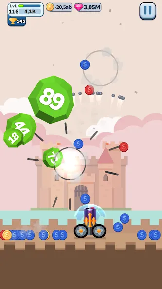 Ball Blast Cannon blitz mania [MOD: безлимитные монеты и усиленная пушка] Screenshot 5