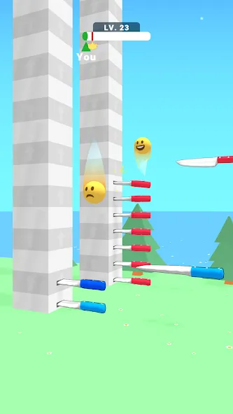 Ball Up: Knife Racing [MOD: безлимитные деньги и все ножи] Screenshot 2