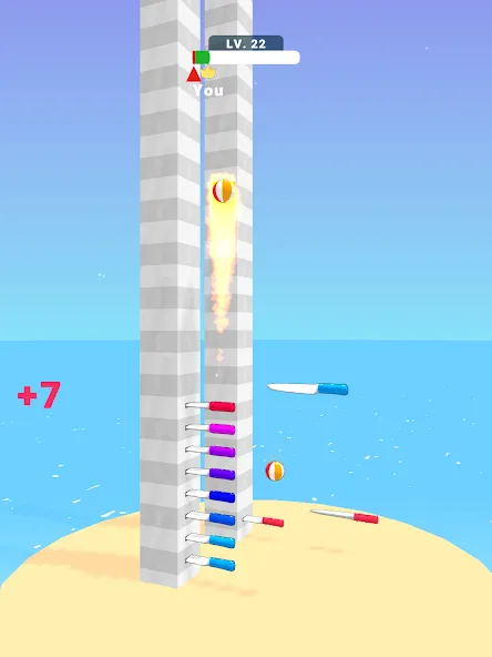 Ball Up: Knife Racing [MOD: безлимитные деньги и все ножи] Screenshot 5