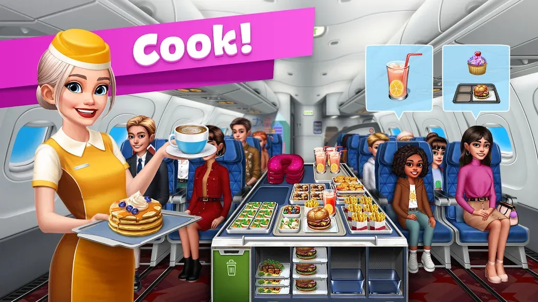 Airplane Chefs - Cooking Game [MOD: безлимитные деньги и энергия] Screenshot 1