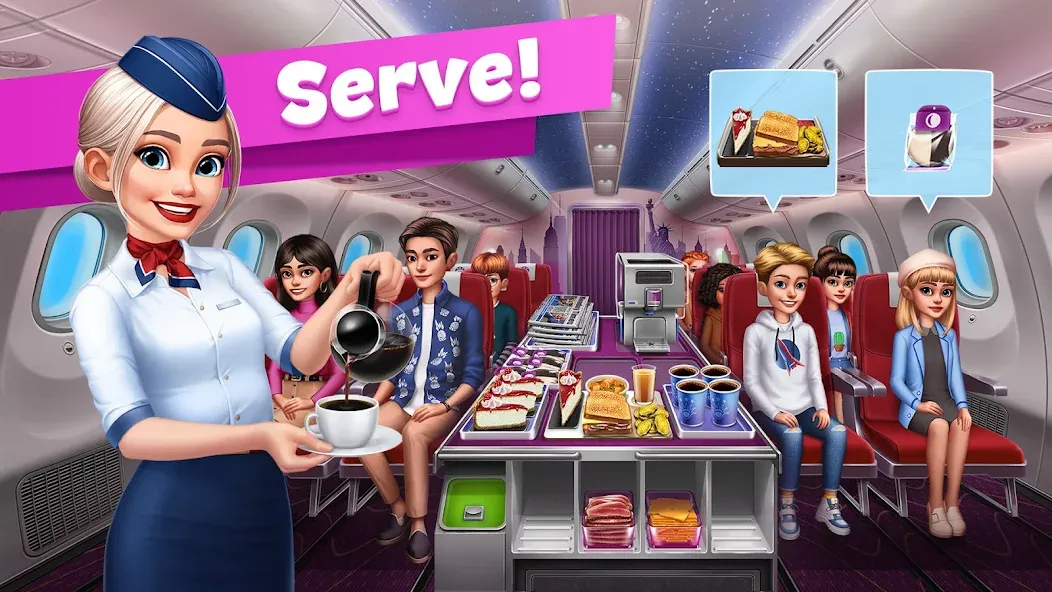 Airplane Chefs - Cooking Game [MOD: безлимитные деньги и энергия] Screenshot 3