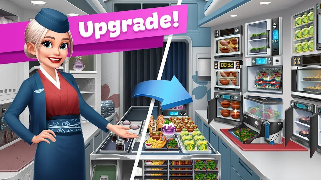 Airplane Chefs - Cooking Game [MOD: безлимитные деньги и энергия] Screenshot 4