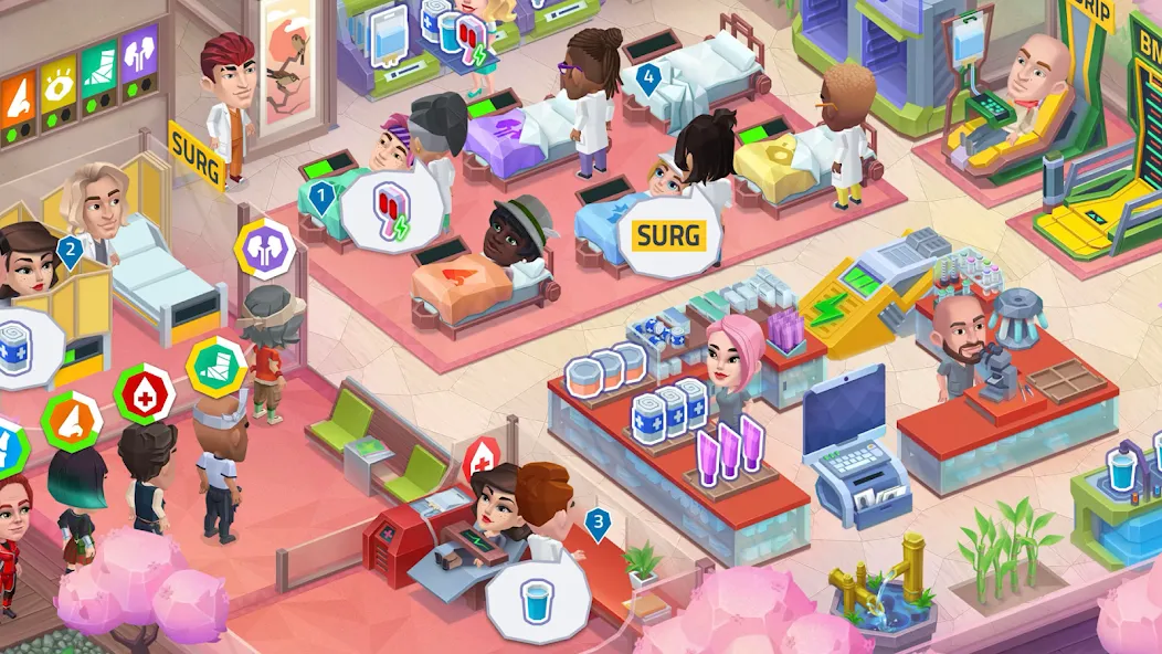 Happy Clinic: Hospital Game [MOD: безлимитные монеты и ускоренное лечение] Screenshot 5
