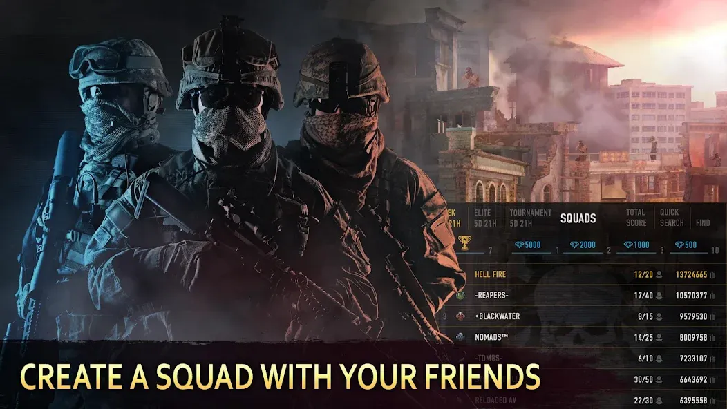 Sniper Arena: PvP Army Shooter [MOD: безлимитные деньги и оружие] Screenshot 1