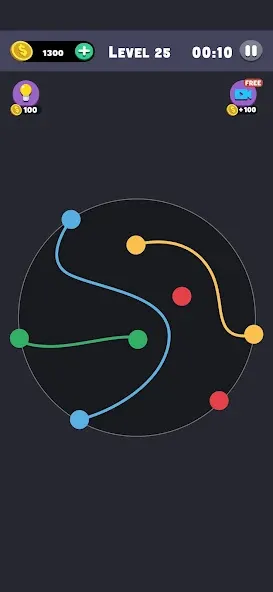 Same Color: Connect Two Dots [MOD: без рекламы и все уровни открыты] Screenshot 1