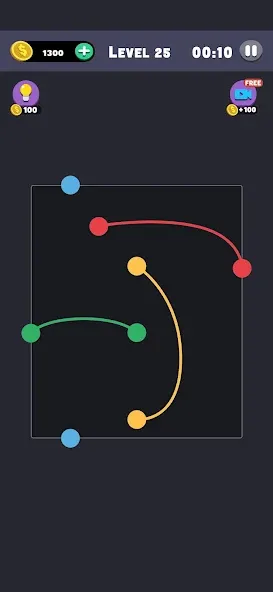 Same Color: Connect Two Dots [MOD: без рекламы и все уровни открыты] Screenshot 2