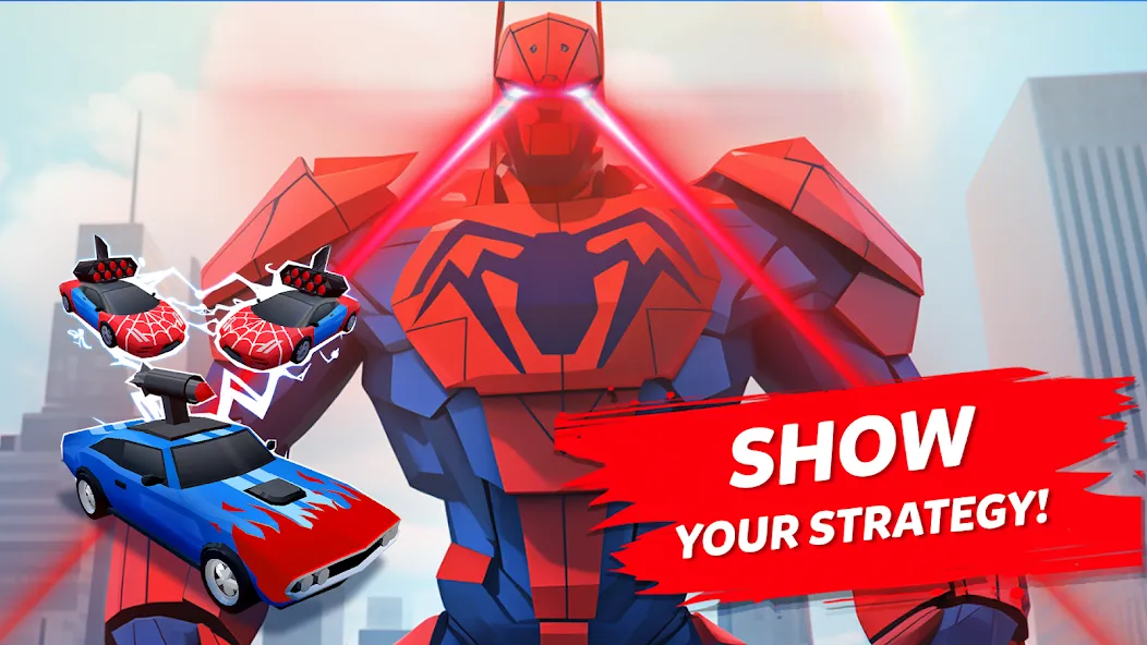 Robot Merge Master: Car Games [MOD: безлимитные монеты и все машины] Screenshot 1
