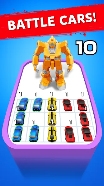 Robot Merge Master: Car Games [MOD: безлимитные монеты и все машины] Screenshot 2
