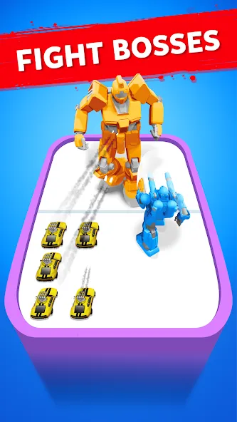 Robot Merge Master: Car Games [MOD: безлимитные монеты и все машины] Screenshot 3