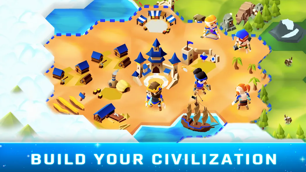 Hexapolis: Civilization wars [MOD: безлимитные ресурсы и мощная армия] Screenshot 2