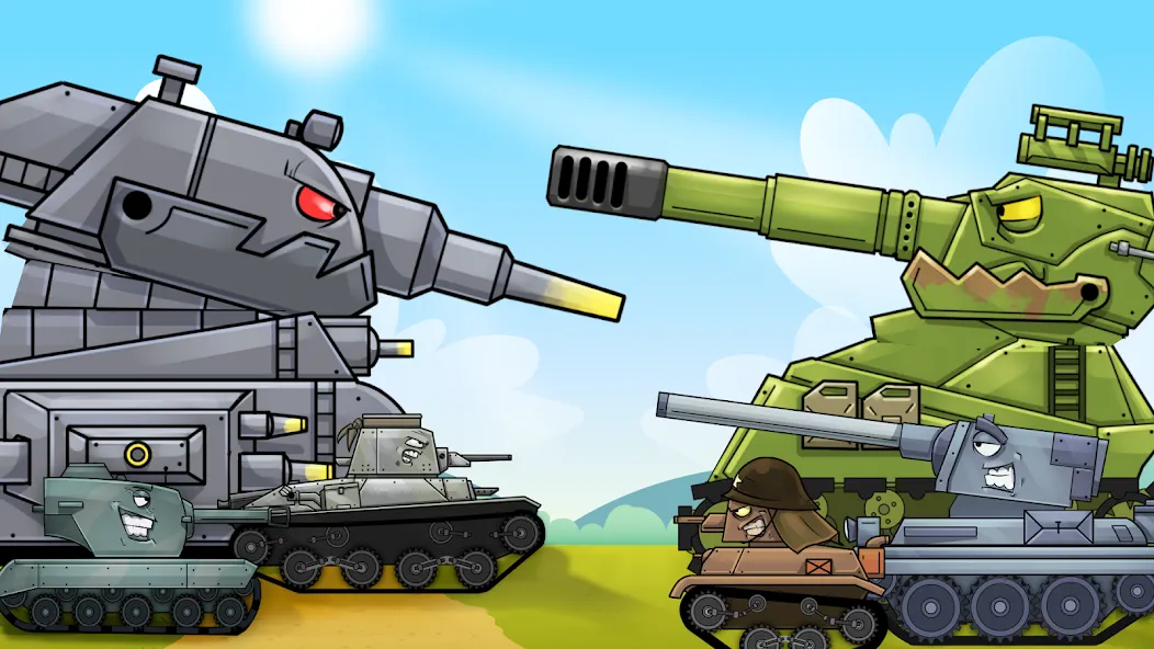 Merge Master Tanks: Tank wars [MOD: безлимитные деньги и мощные танки] Screenshot 1