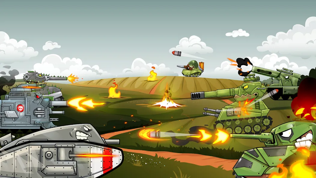 Merge Master Tanks: Tank wars [MOD: безлимитные деньги и мощные танки] Screenshot 2