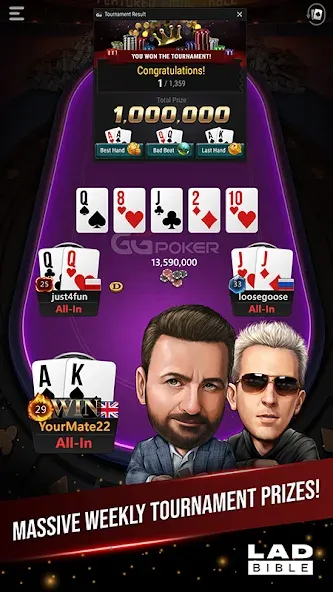 GGPoker UK - Real Online Poker [MOD: безлимитные фишки и бонусы] Screenshot 1