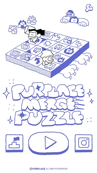PURPLACE Merge Puzzle [MOD: безлимитные монеты и подсказки] Screenshot 1