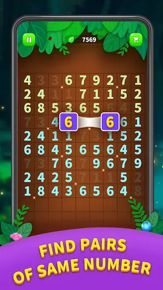 Number Match - Ten Pair Puzzle [MOD: без рекламы и бесконечные подсказки] Screenshot 1