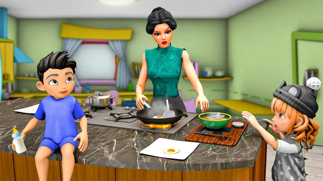 Virtual Mother Simulator 3D [MOD: безлимитные деньги и энергия] Screenshot 4