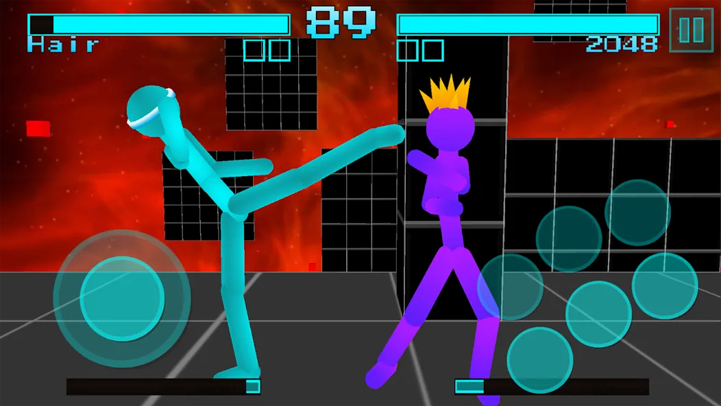 Stickman Fighting Neon Warrior [MOD: безлимитные деньги и оружие] Screenshot 2