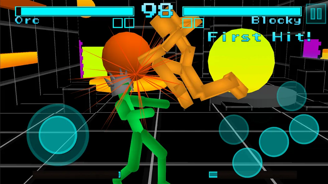 Stickman Fighting Neon Warrior [MOD: безлимитные деньги и оружие] Screenshot 3