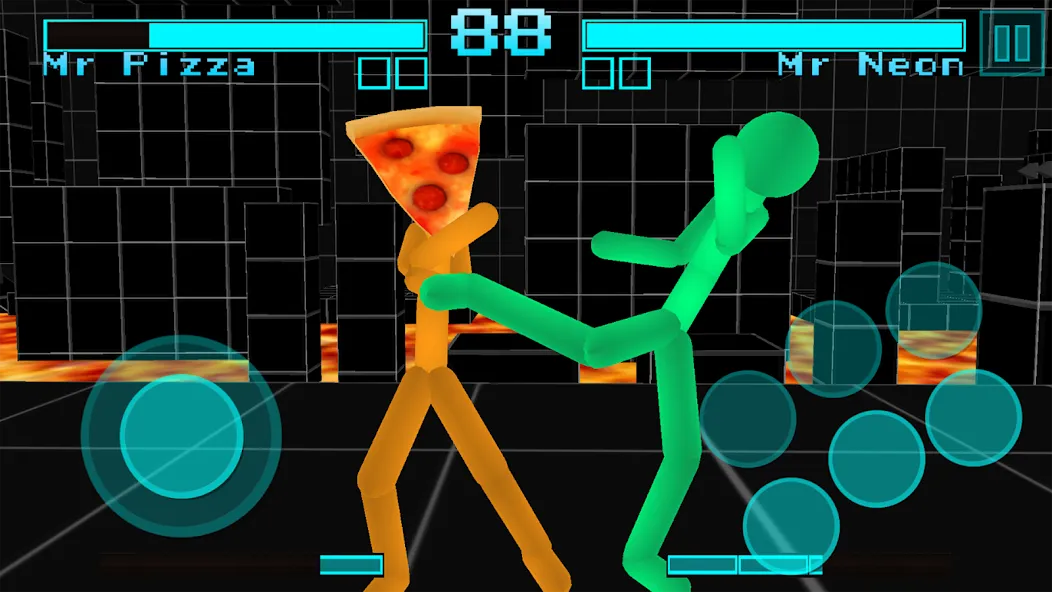 Stickman Fighting Neon Warrior [MOD: безлимитные деньги и оружие] Screenshot 4