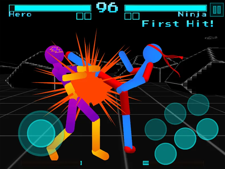 Stickman Fighting Neon Warrior [MOD: безлимитные деньги и оружие] Screenshot 5