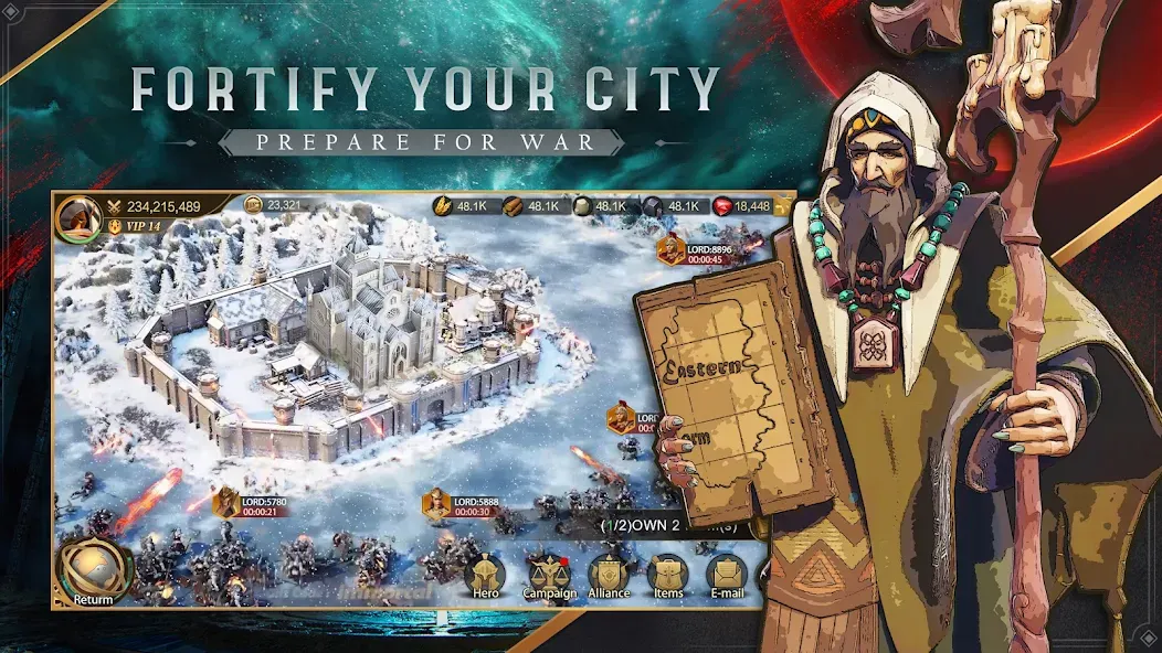 Land of Empires: Immortal [MOD: безлимитные ресурсы и ускоренное строительство] Screenshot 2