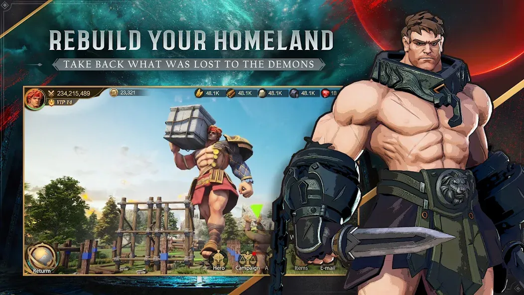Land of Empires: Immortal [MOD: безлимитные ресурсы и ускоренное строительство] Screenshot 5